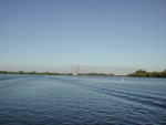 As we continued east, toward the Orange River (where the manatee are), the river continued to narrow.