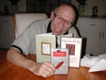 Gramps poses with some of his cards, and cool mini-Swiss army knife!