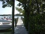 A view of the dock at Barnacle Phil's.