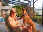 Our neighbor, Harley, came over and enjoyed sunset with us one evening.  As many of you know, Peanut loves company.