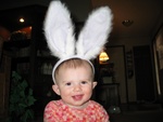 "Hi again!  Happy Easter, it's Paige-E the Easter Bunny!  We're in Livonia now, I've been traveling all over today!"