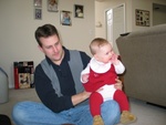 Sure enough, Paige-E did. ;(  You can't see it in the pictures, however, we have it on video. Here's Papa Todd & Katelyn!