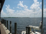 A view into Charlotte Harbor from Smuggler's restaurant.