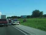 On the trip back, there was one small stop in traffic around Ocala - this was the cause...