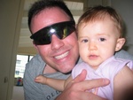 Paige-E and daddy, before daddy, Uncle Adam and Tara head out for some tubing & kneeboarding...