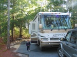 Look how small I am compared to the motorhome!