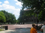 The Diag directly ahead with the Graduate Library on the right.