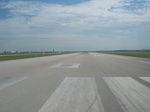 As we turn for take-off, here's a good view of the runway!