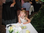Paige-E loves carrots, and almost all fruits and vegetables, so she was snacking right after the ceremony. ;)