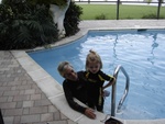 ...working with her swim instructor! ;)  