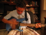 It's boy's night at the Condo, we started by playing some guitar!  Quickly...