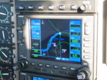 Each GPS can display many screens of information, this one is showing exactly where we are at.