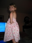 Paige decided she wanted to model the dress, so she struck some poses! ;)