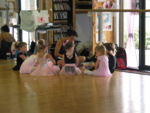 Just like big sister Paige, Josie is in dance class now!  Josie's class starts at 3:30pm, and while she is dancing...