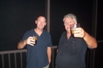 John & Cousin Gene raise a glass for you!