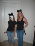 Lucy and Mel went to the Big Brothers & Big Sisters Halloween Party as cats!  What cuties!