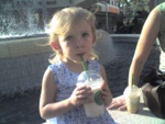 10/14 - Josie has her very first Starbucks (Banana Smoothie!)