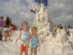 Paige & Josie at the Sandcastle Contest on Fort Myers Beach!