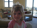 ...the hair bands of the 80's, Paige tried to imitate them with her hair-do!