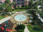 A view from the hotel window at the Kid's Waterpark.
