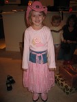 Here's Paige-E in her Cowgirl outfit!  Dad & Mel picked this up back in November when they were in Dallas at the Fort Worth Stockyards.