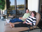 Just before getting ready to go on the airplane back to Michigan, Uncle Chris & Aunt Linda enjoy this...