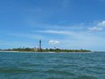 After getting out into the gulf, we took advantage of today's winds from the east by heading north on the outside of Sanibel island.  Here's the Sanibel Lighthouse.