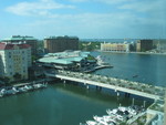 Here's the view from the Marriott on Tampa Bay (right by Hyde Park, Ybor City, and the Florida Aquarium).