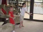 A couple of days later, Samuel was getting really good at the Wii.