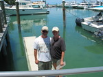 Dale & Donna had their honeymoon at Key West a few years ago, here they are standing by the slip they stayed at with their boat.