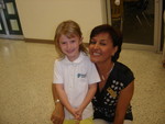 Here's Paige with her Spanish Teacher, Mrs. Iber.