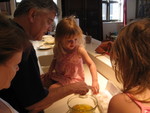 ...tricks to makin' eggs.  Paige & Josie even got to give it a try.