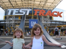 Paige & Josie -- getting ready for Test Track!