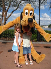 On our way to lunch in France, we ran into Pluto!