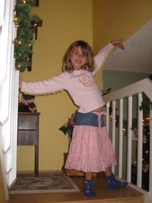 And Paige showing off last year's Christmas Gift from Dad & Mel-Mel -- her Cowgirl outfit!