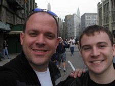 Adam and I in downtown NYC?  Or are we??  Hum...