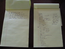 This was cute -- JoJo decided to write her shopping list (left), while Mel-Mel wrote hers (right).  Mel-Mel got the ingredients for the pizza's we made! 