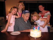 Group shot with Gramps and his 85th Birthday cake!