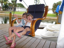 Paige & Josie are ready for part 2 -- going on a boat ride!