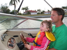 It's amazing to see how big Paige has gotten in a few short years.  Check her out driving the very same boat 5 years ago.