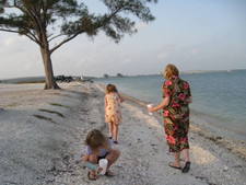 On the way back, we stopped by and collected shells on the Sanibel Causeway for a special project the girls are working on. ;)