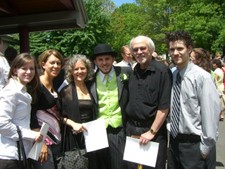 Cousin Jon graduated!  Here's my cousins & Aunt & Uncle!  Miriam, Andrea, Aunt Ros, Jon, Uncle Harv and Chris!