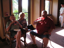 Gramps, Aunti D and Papa Mike enjoy some time together.