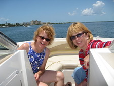 Deb & Aunt Marty enjoying the boat ride. :)