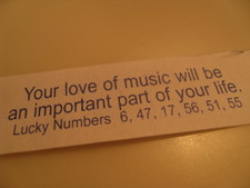 This was an interesting fortune cookie for Charly.