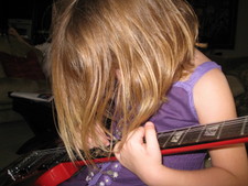 Look it's Josie shredding on the Electric Guitar! ;)  Today...