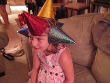 Paige decided that one party hat was just not enough -- check this out! 