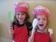 They had to get in their cooking clothes! :)