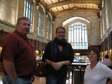Dad, Mel, and Mom at Cambridge in England!  Oh wait, in the Law Library at the University of Michigan in Ann Arbor!  Go...