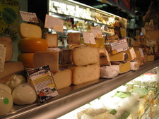 All kinds of cheeses!  Very tasty indeed!